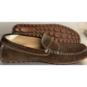 ECCO Dynamic Moc 2.0 Mens’ Suede  Leather slip-on Driving loafers Brown Sz 10.5